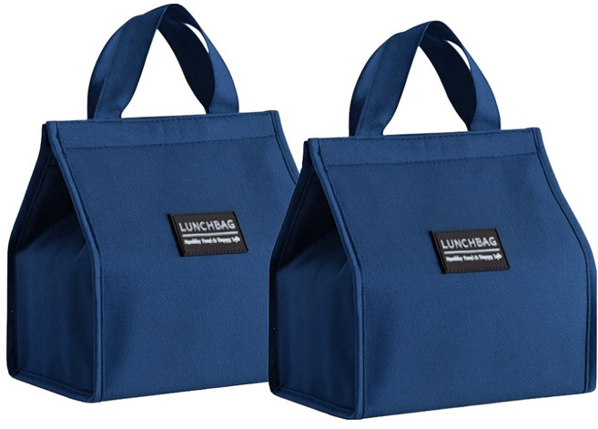 메오 런치백 보온보냉가방 쿨러백세트, 네이비, 2개