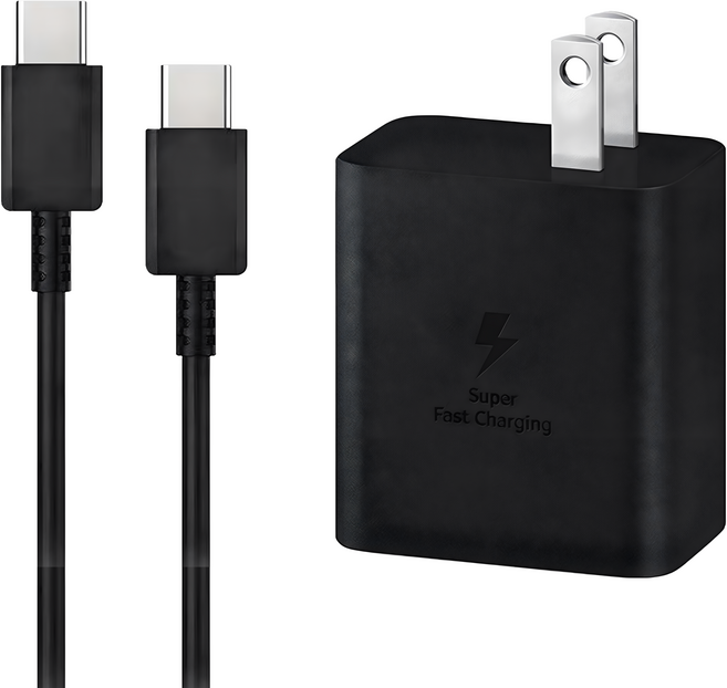 DTAudio 三星專用充電器45W + 1米快充線, 黑色, 1組