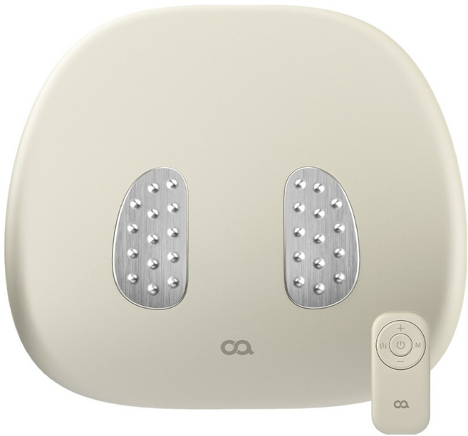 오아 웨이스트레쳐 무선 EMS 저주파 등 허리 마사지기, 베이지, OMSG-020BE