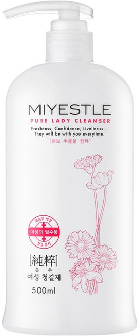 미에뜰 약산성 순수 여성청결제, 500ml, 1개