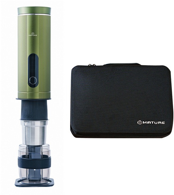 MATURE 美萃 GoBrew 行野全自動咖啡機 附收納盒 CY-1510, 綠色, 1套
