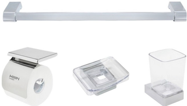 한샘바스 욕실 악세사리 세트 4600, 크롬, 1세트