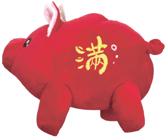 Perla 小豬寵物藏食玩具, 紅色, 1個