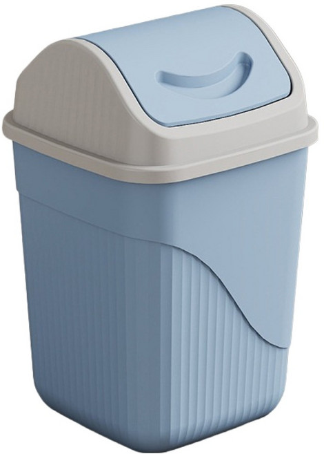 맙소샵 사무실 가정용 심플 투톤 휴지통 BRP2293, 블루