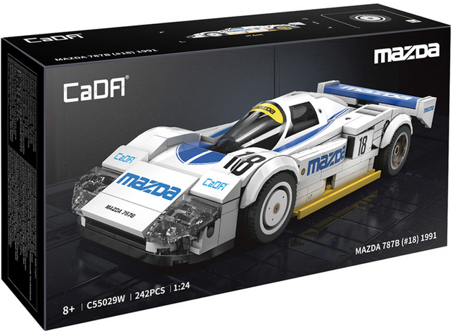 카다 바니랜드 스피드레이싱 마즈다 787B C55029W, 1개, 혼합색상