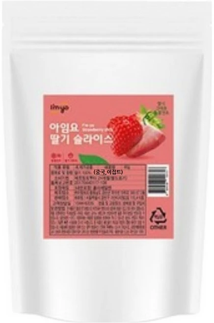 아임요 동결건조 딸기 슬라이스, 40g, 1개 - 쿠팡