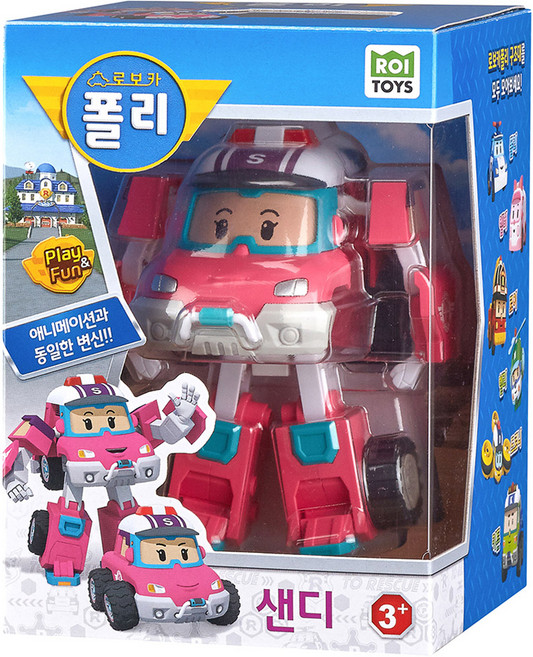 ROBOCAR POLI 波力 珊迪 變形機器人 10.2cm, 混合色, 1個