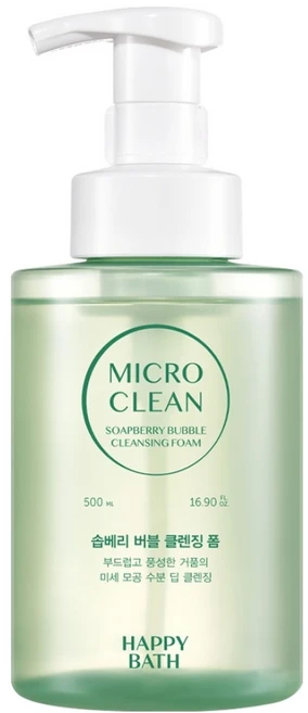 해피바스 마이크로 클린 솝베리 버블 클렌징 폼, 1개, 500ml - 쿠팡