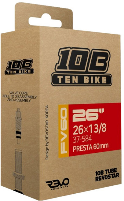 TEN BIKE 內胎 26 x 1 3 / 8 FV60 RVC 法式氣嘴, 1個