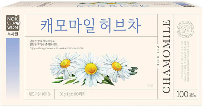 녹차원 캐모마일 허브차, 1g, 100개입, 1개