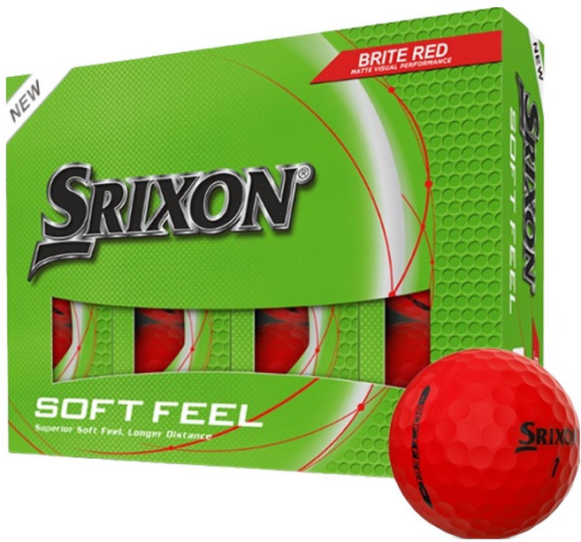 스릭슨 신형 소프트필 골프공 2피스, BRITERED, 12개입, 1개