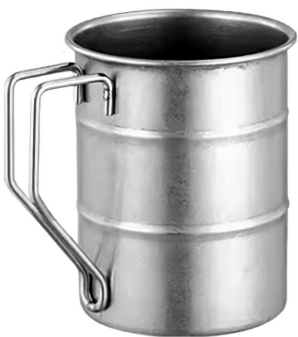 유N아이 304 스테인리스 레트로 머그잔 500ml, 1개