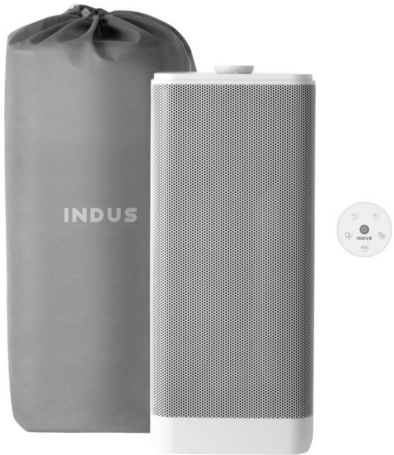 인더스 PTC 스마트 온풍기 저소음 자동온도조절 리모컨형 전기히터, 화이트, INO-LFH001R