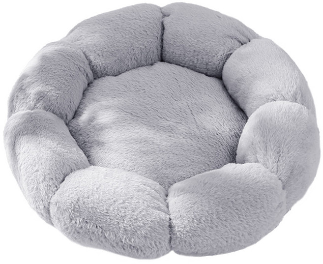 咕沛日常 花朵睡眠窩 貓咪狗狗通用, 灰色, 1個