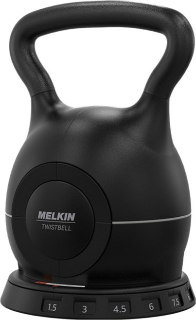 MELKIN 7段重量調節旋轉CrossFit壺鈴, 1個, 10kg, 太空黑