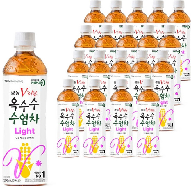 광동옥수수수염차 광동 V라인 라이트, 500ml, 20개