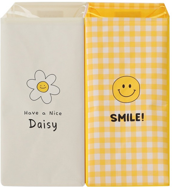 네이쳐리빙 쁘띠스마일 반전매력 재활용 분리수거함 2종 세트