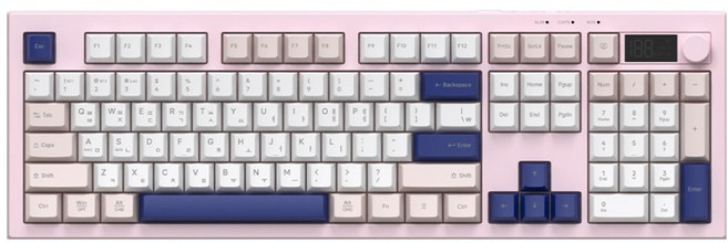 COX 3MODE 멤브레인 유무선 키보드, 제조사축, CM105KDW, Pink