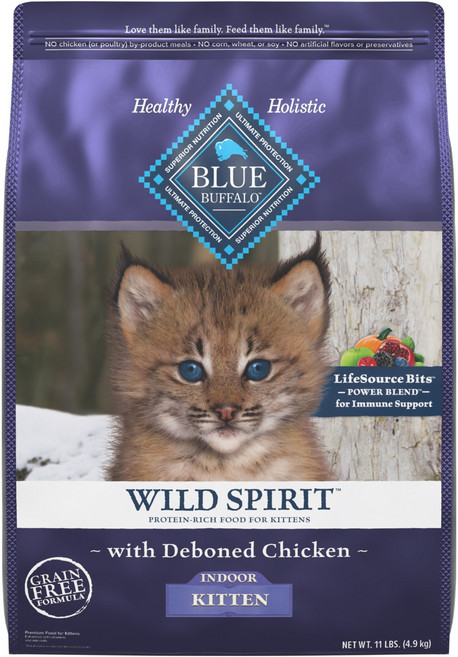 블루버팔로 와일드 스피릿 인도어 키튼 사료, 닭, 4.9kg, 1개