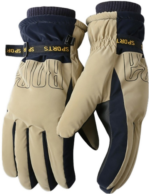 마켓에이 방수 아웃도어 스키 장갑 양손착용 세트, 베이지, 1세트