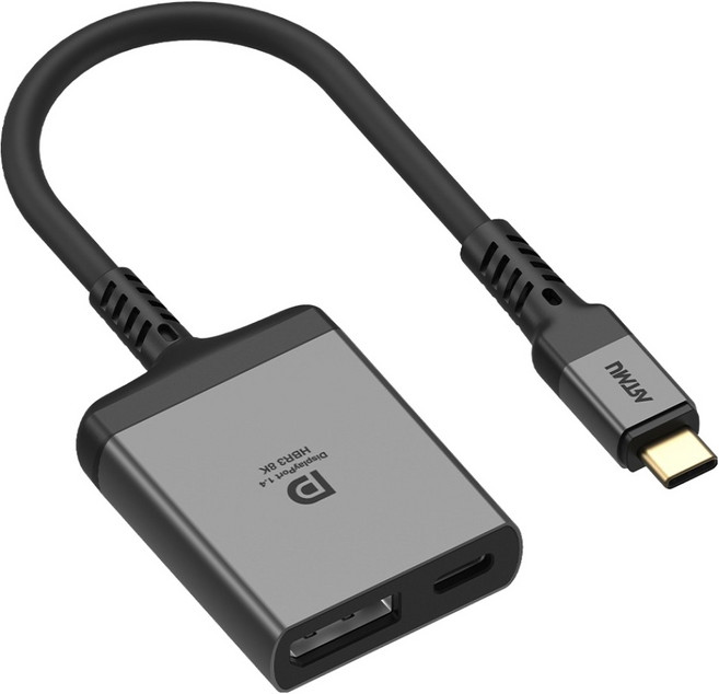 아트뮤 C타입 to DP 1.4 8K DisplayPort PD 충전 어댑터 케이블, 1개, DPA15