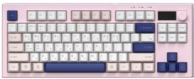 COX 3MODE 멤브레인 유무선 텐키리스 키보드, Pink, CM87KDW, 제조사축