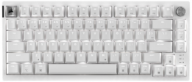 커세어 K65 RGB PLUS 무선 핫스왑 게이밍 기계식 MAC 텐키리스 키보드, 화이트, RGP0156, 적축