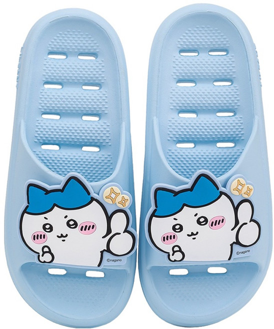 LiLFANT 吉伊卡哇 Pure EVA 柔軟浴室拖鞋 分趾款, 藍色, 1個