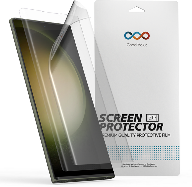 굿밸류 에어스킨 자가복원 EPU 코팅 휴대폰 액정보호필름 2p 세트, 1세트