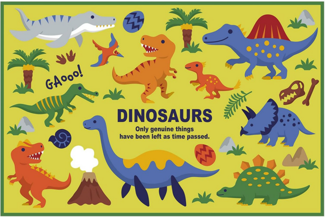 Skater VS1 卡通野餐墊, 恐龍圖鑑