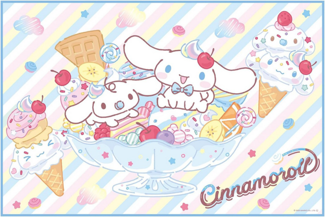 Skater VS1 卡通野餐墊, 彩條大耳狗