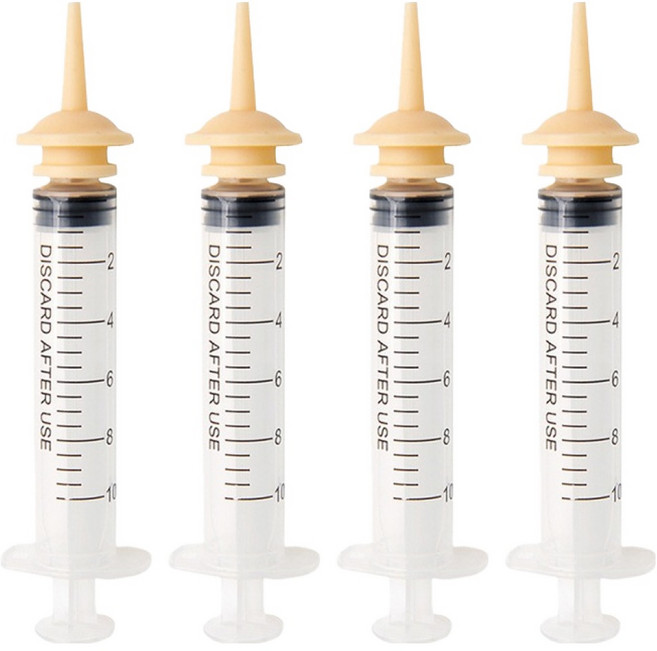 레몽크리프 반려동물 파충류 피딩 주사기 10ml, 혼합색상, 4개