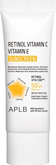 APLB 레티놀 비타민C 비타민E 선스크린 SPF50+ PA++++, 1개, 40ml - 쿠팡