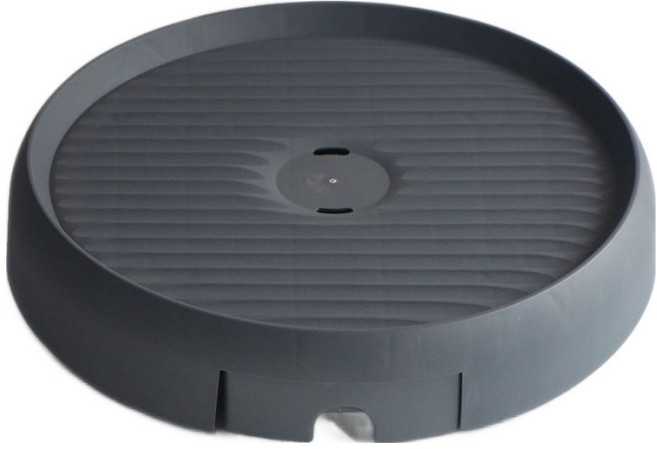 natureahn 隱藏式滾輪 附儲水盤 圓形移動式花盆底座, 深灰色, 1個