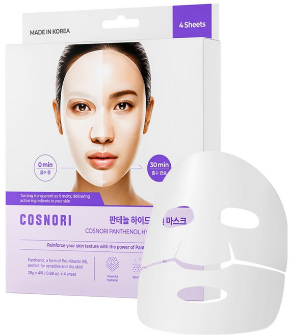코스노리 판테놀 하이드로겔 마스크, 4개입, 1개