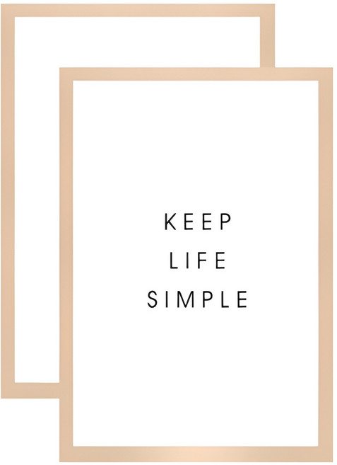 사인포스트 자석으로 쉽게 게시하고 스티커로 부착하는 무타공 포스터 안내문 게시판, 2개, 골드