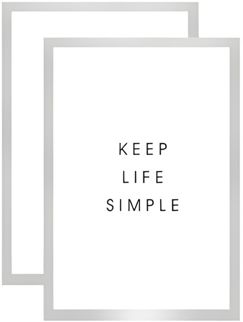 사인포스트 자석으로 쉽게 게시하고 스티커로 부착하는 무타공 포스터 안내문 게시판, 2개, 실버