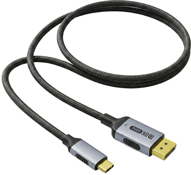 픽셀아트 미러링 양방향 USB-C to DP 1.4 8K 케이블, 1개, 2m