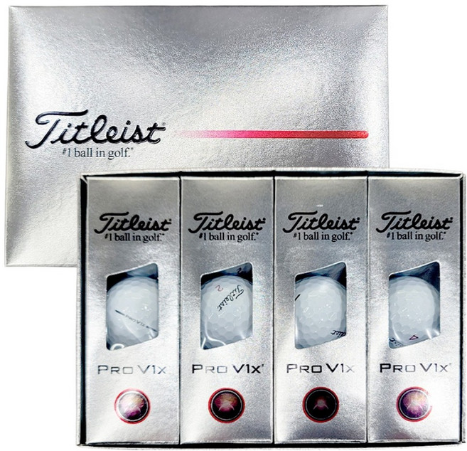 Titleist 2025 The Zen 4層高爾夫球 PRO V1X, 白色, 12入, 1個