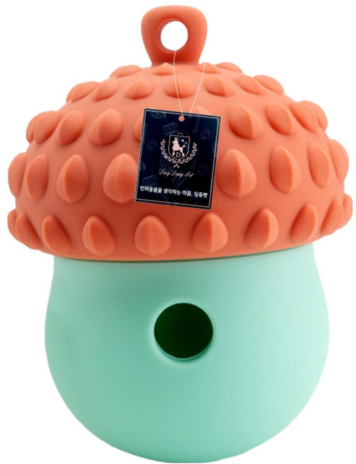 딩동펫 반려동물 도토리 실리콘 노즈워크 장난감, 레드, 1개