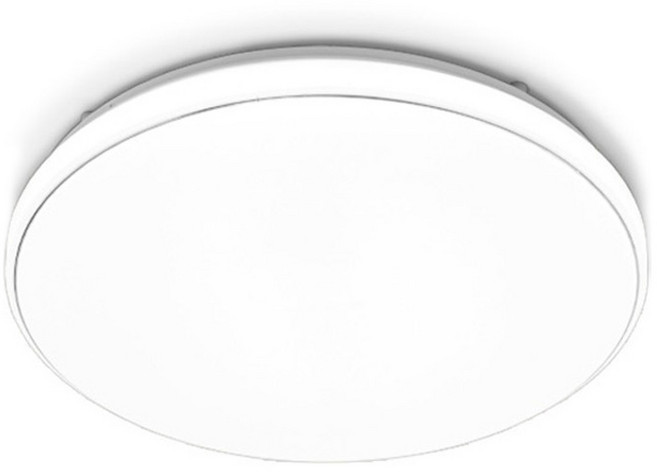 Meliving 輕巧塑形圓形房間調光吸頂燈 附遙控器 LED50W 無頻閃, 白色 + 白光