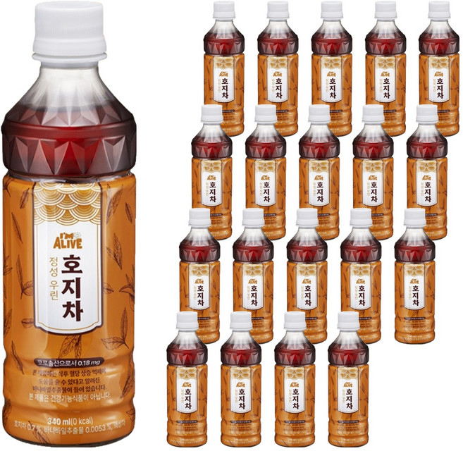 아임얼라이브 정성 우린 호지차, 20개, 340ml