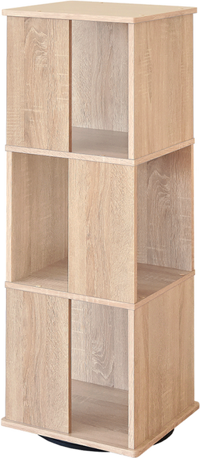 HOPMA 合馬家具 直立式360度旋轉三層書櫃 G-RK355PMS, 淺橡木, 3層
