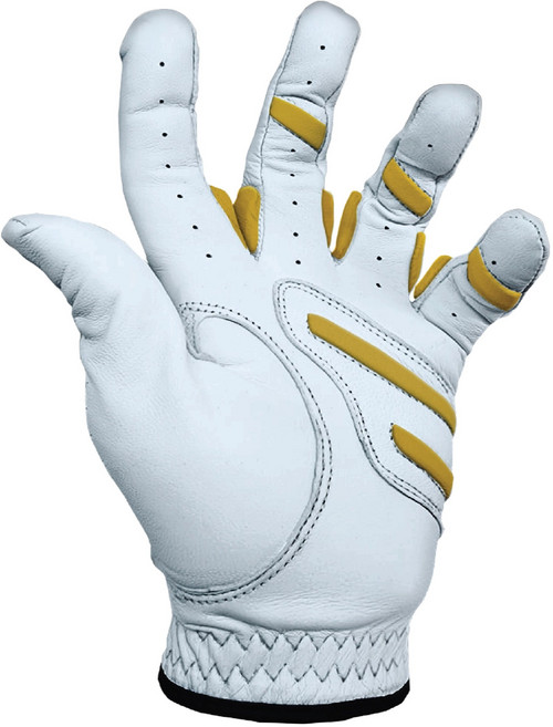 몽키그립 남녀공용 양피 파워패드 골프장갑 왼손용, 화이트, 1개