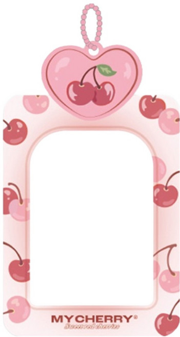아이코닉 슈가 포토카드 키링 홀더, 01체리, 1매