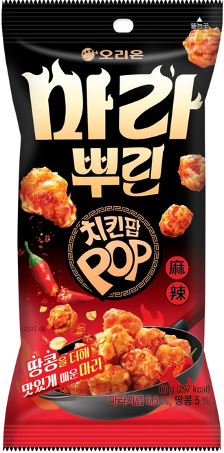 오리온 치킨팝 마라뿌린, 1개, 60g
