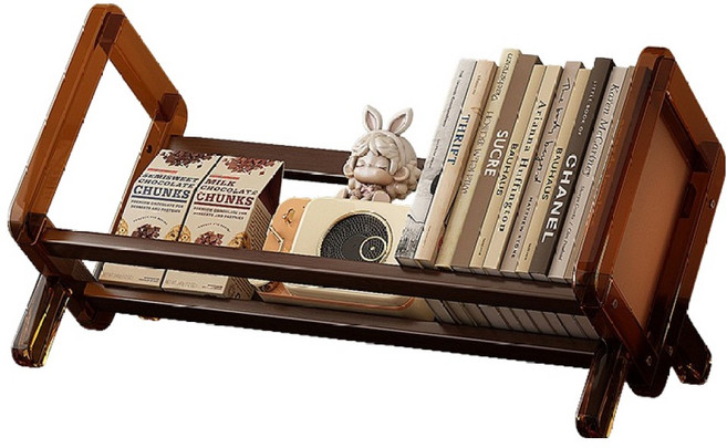 예은홈시스 아크릴 우드 인테리어 책꽂이 선반, 1단