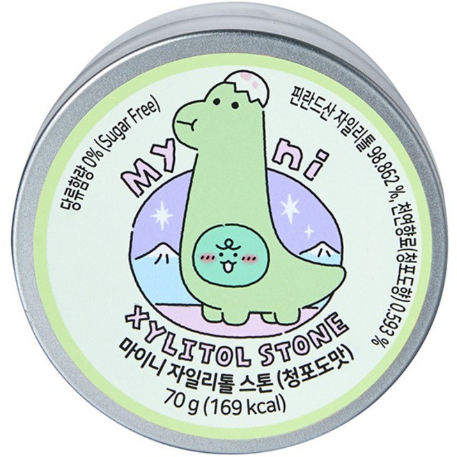 마이니 자일리톨 스톤 청포도맛, 70g, 1개