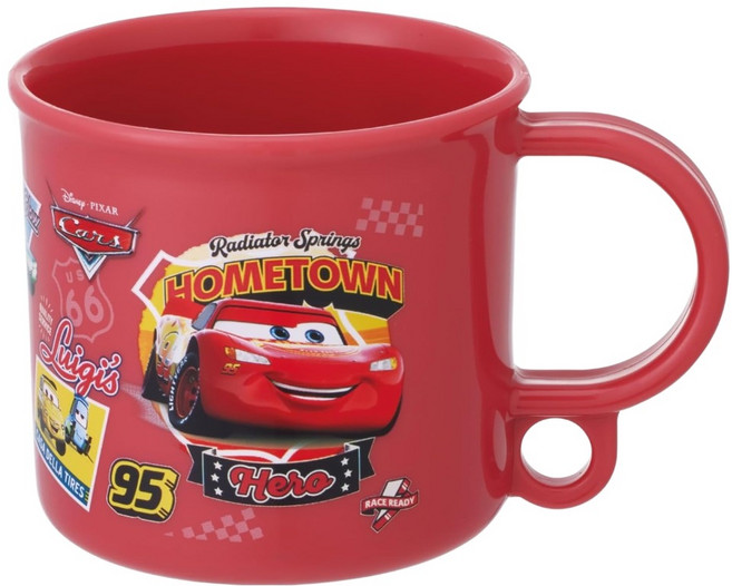 Skater 可吊掛塑膠水杯 漱口杯 汽車總動員 200ml, 紅色, 1個