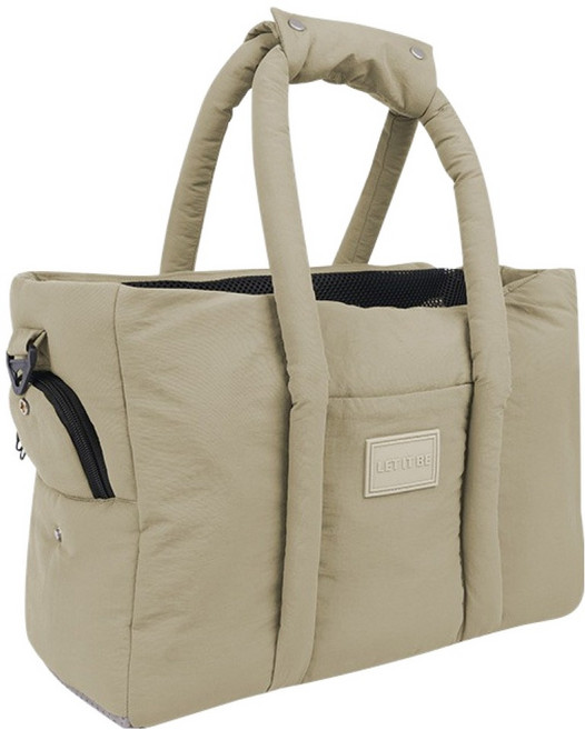 레드퍼피 반려동물 에르몬브 이동가방, 다크베이지, 1개